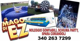 Noleggio Gonfiabili a Scivolo, Schiuma Party, Toro Meccanico