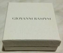 Ciondolo rettangolare in metallo argentato Giovanni Raspini nuovo con scatola