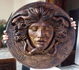 Medusa scultura color bronzo ottocento 60 cm