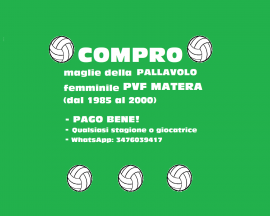 PAGO BENE! maglie volley PVF Matera '80 '90 vintage maglia pallavolo maglietta calcio Mangifesta