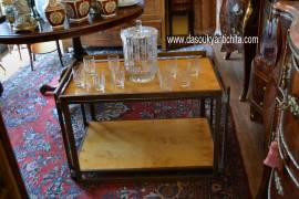 Tavolino da salotto vintage anni 70 in ottone e radica di betulla