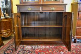 Bookcase-libreria inglese stile Vittoriano del XX secolo