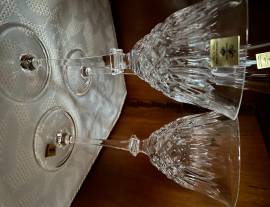 servizio da 12 bicchieri in cristallo + bottiglie acqua e vino Imperatore