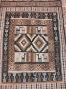 Tappeto Arabo Africano Maghreb in lana annodato a mano motivo Antilopi cm 230x122