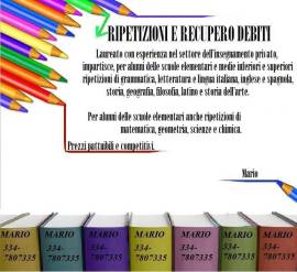 TUTOR PER RIPETIZIONI ITALIANO, INGLESE, STORIA, GEOGRAFIA ETC