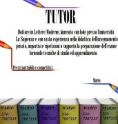 TUTOR PER RIPETIZIONI ITALIANO, INGLESE, STORIA, GEOGRAFIA ETC