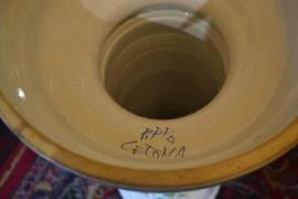 Colonna con vaso fioriera vintage firmato Pippo Cetona