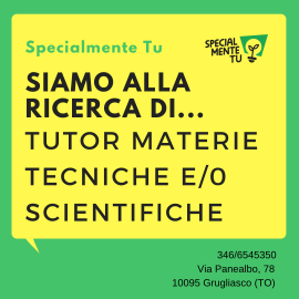 RICERCA TUTOR MATERIE SCIENTIFICHE