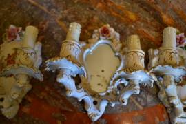 Tris di applique vintage in ceramica