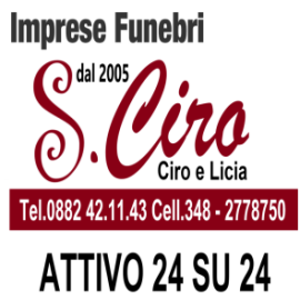 ONORANZE FUNEBRE S.CIRO   Tel. 3482778750