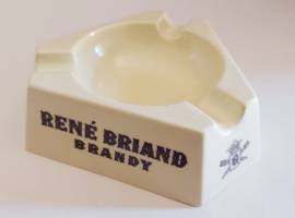 Posacenere Portacenere René Briand Brandy oggetto pubblicitario vintage anni '70 