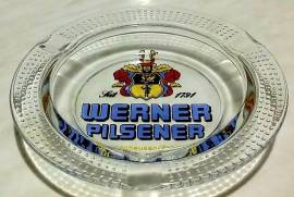 Portacenere posacenere Werner Pilsener Poppenhausen  Franken  oggetto pubblicitario vintage anni '80