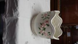 Porta vaso floreale, in ceramica - Vintage