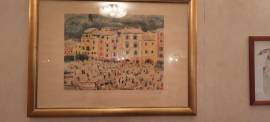 QUADRO CASCELLA  PORTOFINO - RIPRODUZIONE- CORNICE  70 X 50