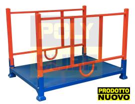 Pallet con sponde ripiegabili porta stoffe