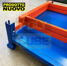 Pallet con sponde ripiegabili porta stoffe