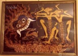 Batik Balinese originale e firmato del 1978