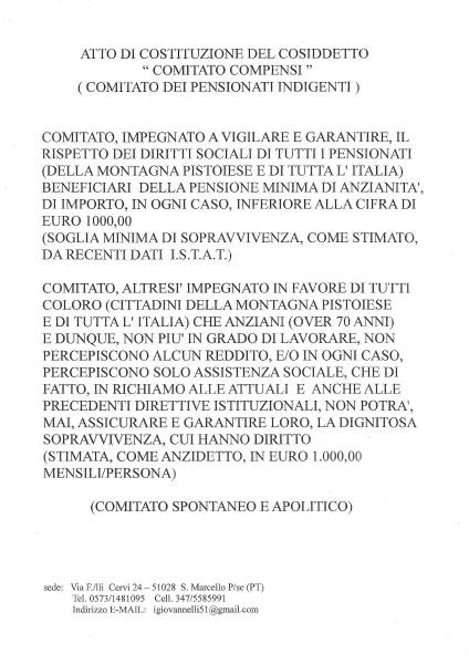 OFFERTA ADESIONE AL COMITATO COMPENSI