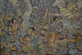 Dipinto balinese anni 60/70 WJ Ngawir Ubud