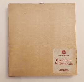 Quadro unico dipinto a mano su foglia oro 22 kt Del Bianco + certificato di garanzia