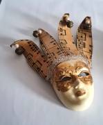 Maschere veneziane  vinta anni '80 ,decorative da parete, in ceramica e cartapesta, non indossabili,