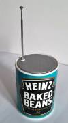 Rara radio Vintage  barattolo HEINZ BAKED BEANS  British  Design REG .N° 10006709, funzionante , dim
