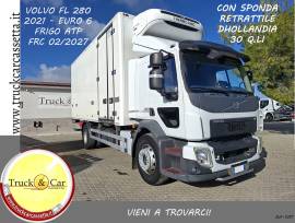 RIF.1317 VOLVO FL 280 – 2021 – ISOTERMICO FRIGO ATP FRC 02/2027 – SPONDA RETRATTILE DHOLLANDIA 30 Q.