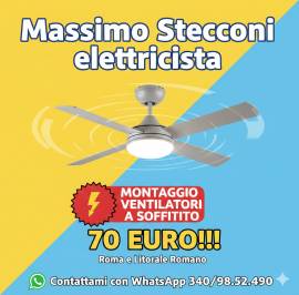 Montaggio ventilatore a soffitto Roma tor marancia Montaggio ventilatore a soffitto Roma tor marancia