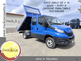 RIF.1253 IVECO DAILY 35C14–2020–MOTORE NUOVO–DOPPIA CABINA–CASSONE RIBALTABILE POSTERIORE-EURO 6