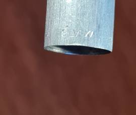 Penna stilografica  PELIKAN  Silvexa  vintage   con pennino in oro bianco 14 carati,  usata senza cu