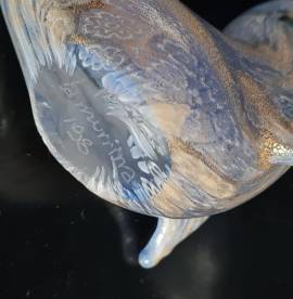 Duetto La Murrina formato da foca e pesce in vetro di Murano anni 90 marchiati , in condizioni perfe