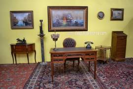 Console in noce mezzo giro stile Luigi XV