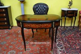 Scrittoio da centro a fagiolo stile Luigi XV Boulle