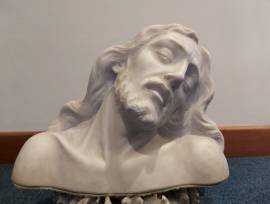 Scultura XVX volto di Cristo