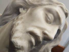 Scultura XVX volto di Cristo