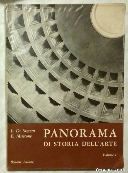 Panorama di storia dell’arte vol.1 di De Simoni e Maccone Ed.Bonacci,1981 perfetto