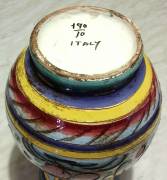 Vecchio Vaso Deruta in ceramica dipinta a mano antico decoro numerato 170/30