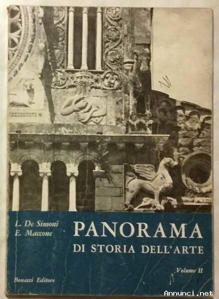 Panorama di storia dell’arte vol.2 di Luigi De Simoni, Elena Maccone; Editore: Bonacci, 1979 ottimo