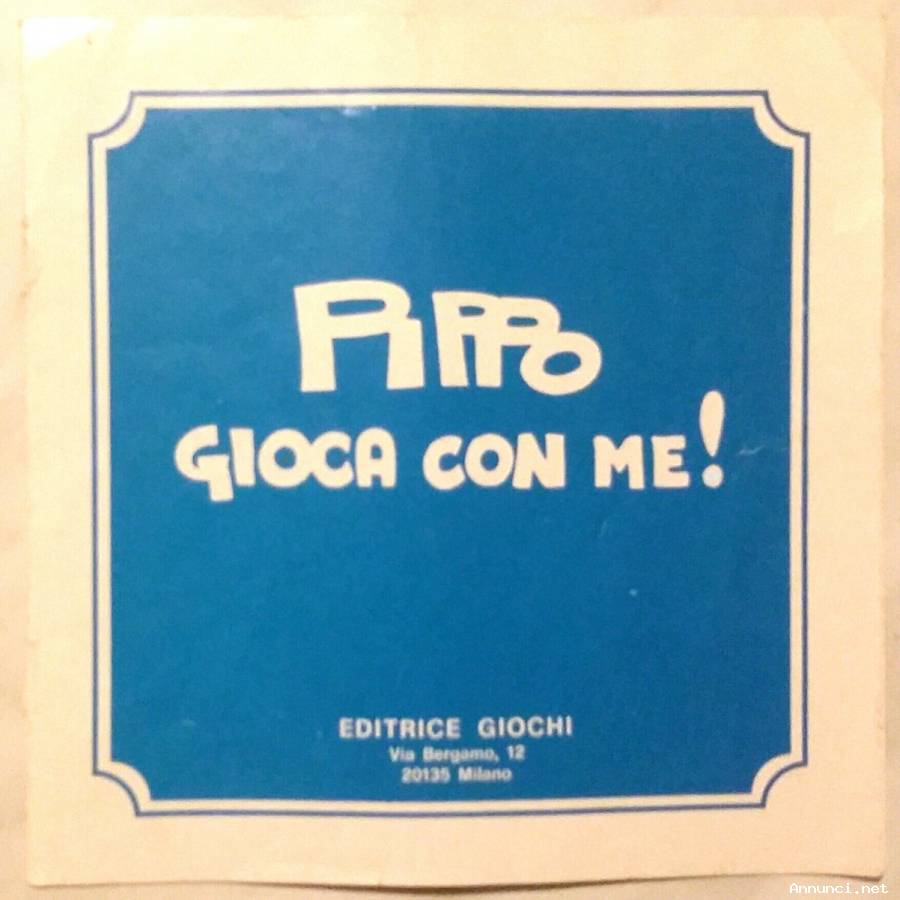 Libretto d'istruzioni Pippo gioca con me! Ed.Giochi, Milano 1972 perfetto