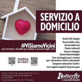  Prelievi del sangue e altri servizi a domicilio - Butterfly