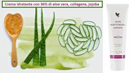 Crema idratante versatile con 36% di aloe vera, collagene e elastina