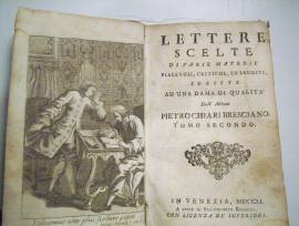 Libro anno 1751 Chiari Pietro LETTERE SCELTE
