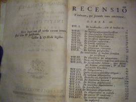 Libro anno 1788 Cavallarii Institutiones iuris romani