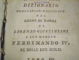 Libro anno 1804 Giustiniani DIZIONARIO GEOGRAFICO VIII