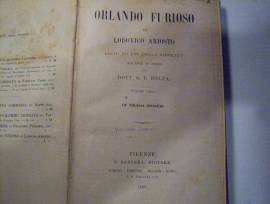 Libro anno 1888 ARIOSTO Orlando Furioso