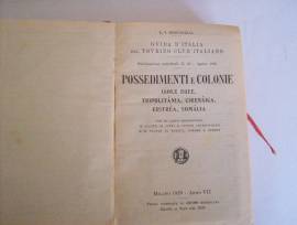 Libro anno 1929 TCI BERTARELLI   Possedimenti e Colonie