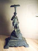 Statuetta pastorello con ombrello cm 21,5 vintage