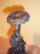 Statuetta pastorello con ombrello cm 21,5 vintage