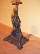 Statuetta pastorello con ombrello cm 21,5 vintage