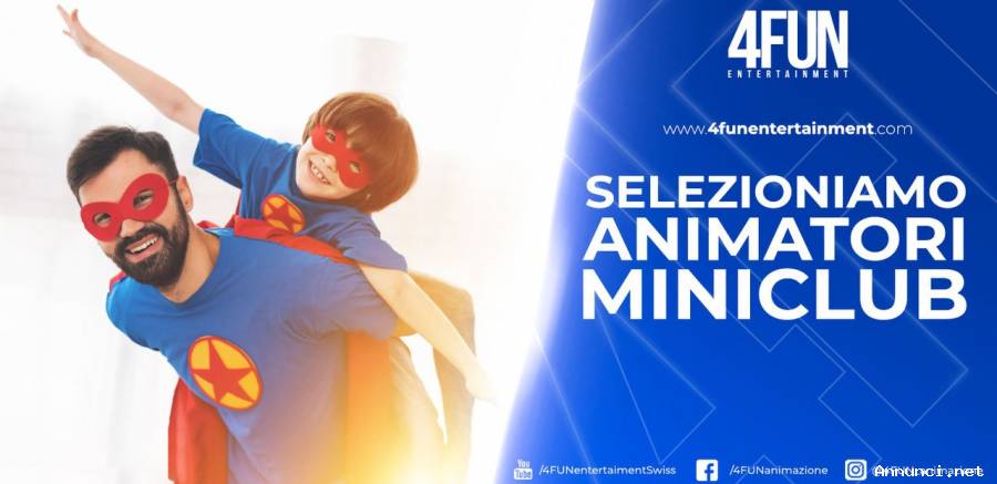 4FUN SELEZIONA ANIMATORI MINI CLUB